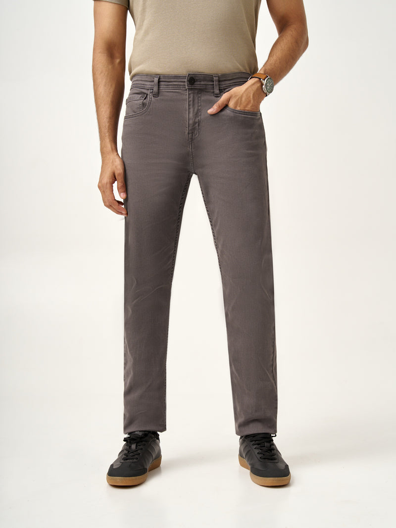 Charcoal Grey Power-Stretch Slim Fit Jeans