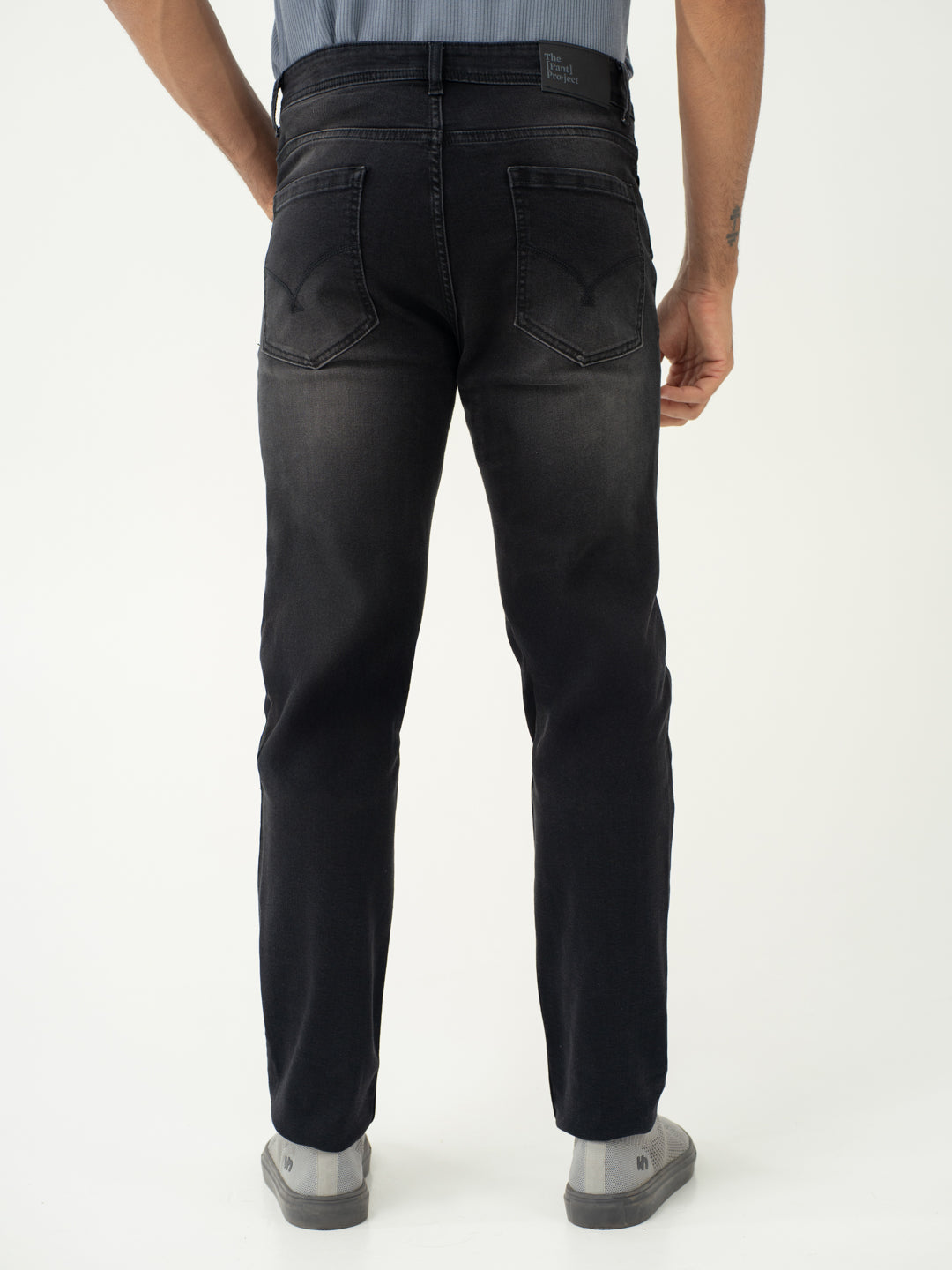 Forge Black Whiskered Slim Fit Jeans
