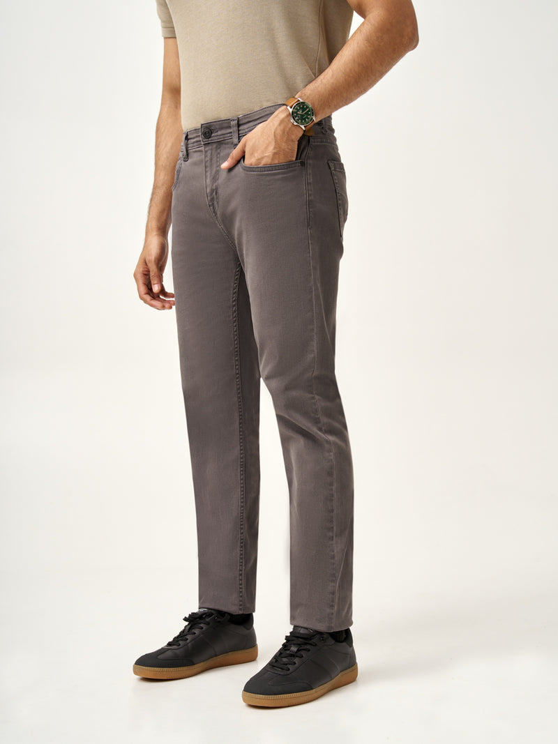 Charcoal Grey Power-Stretch Slim Fit Jeans