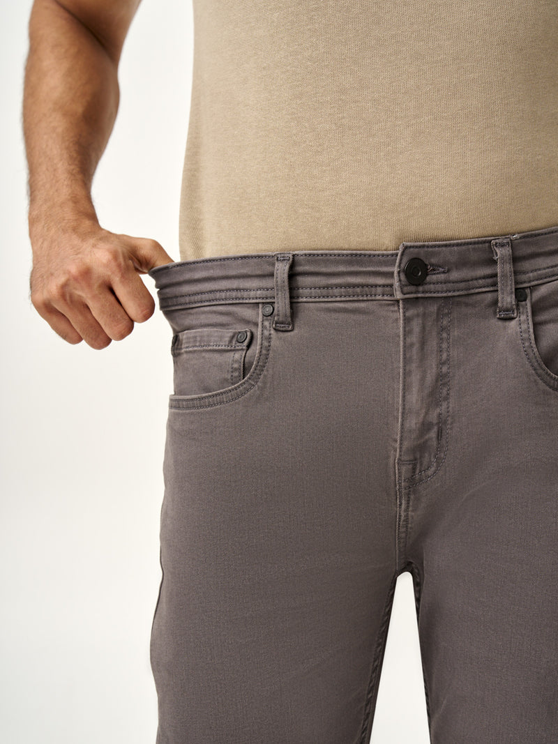 Charcoal Grey Power-Stretch Slim Fit Jeans