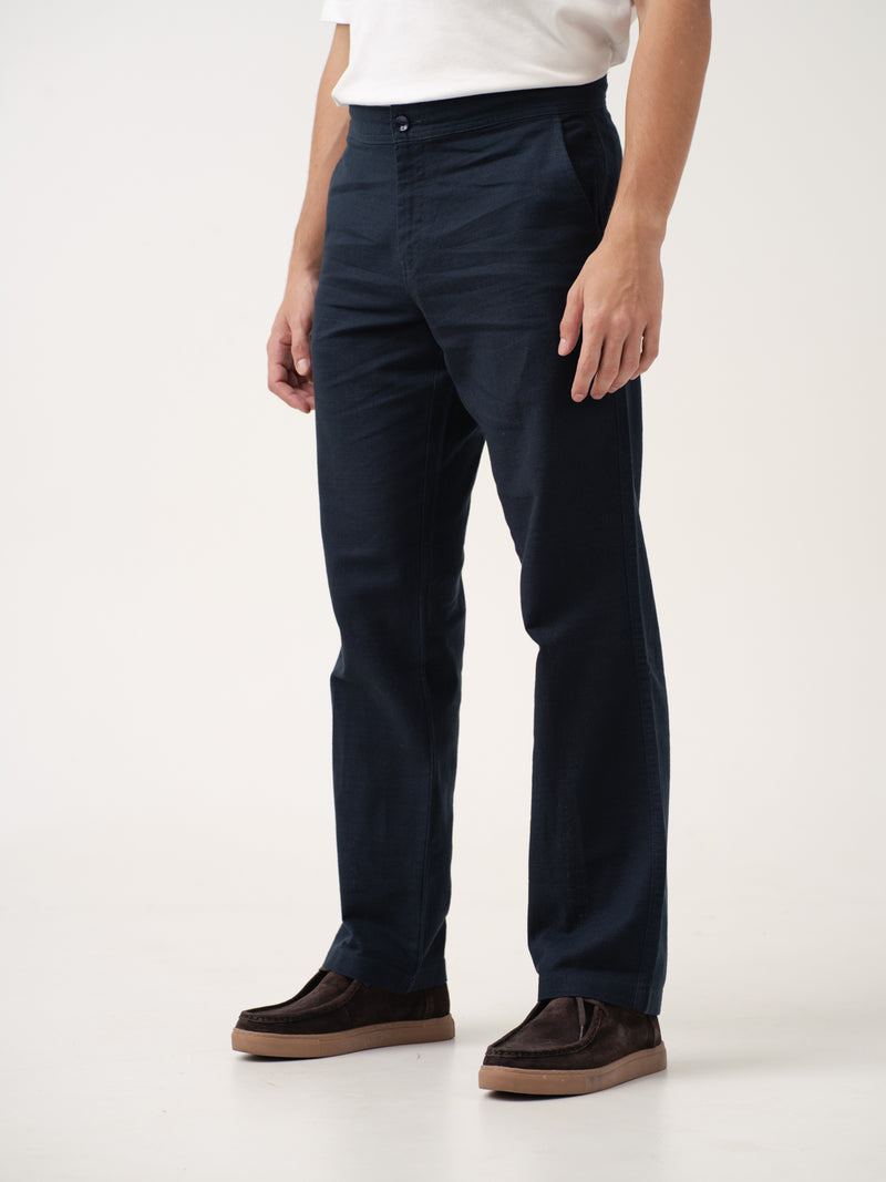 Marve Navy All Day Lounge Cotton Pants