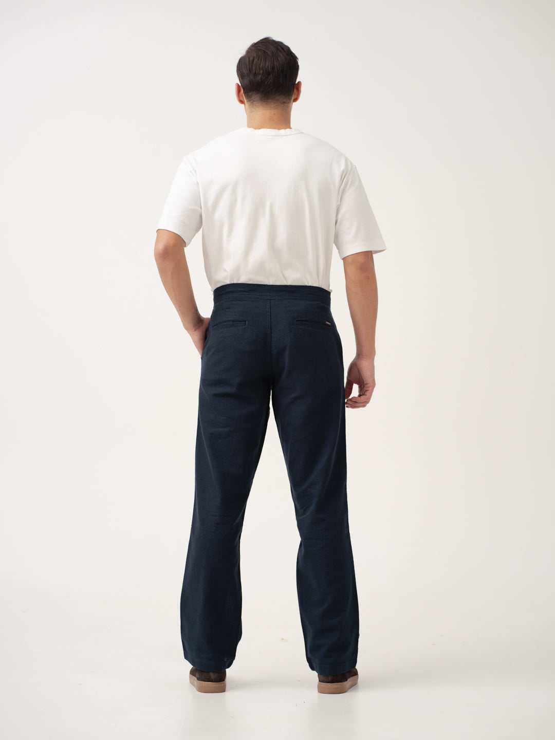 Marve Navy All Day Lounge Cotton Pants