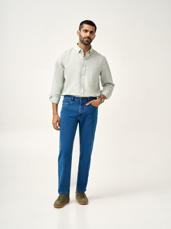 Royal Blue  Relaxed Fit Jeans