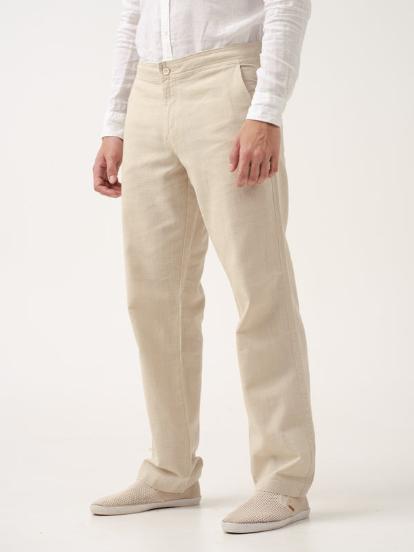 Bondi Beige All Day Lounge Cotton Pants