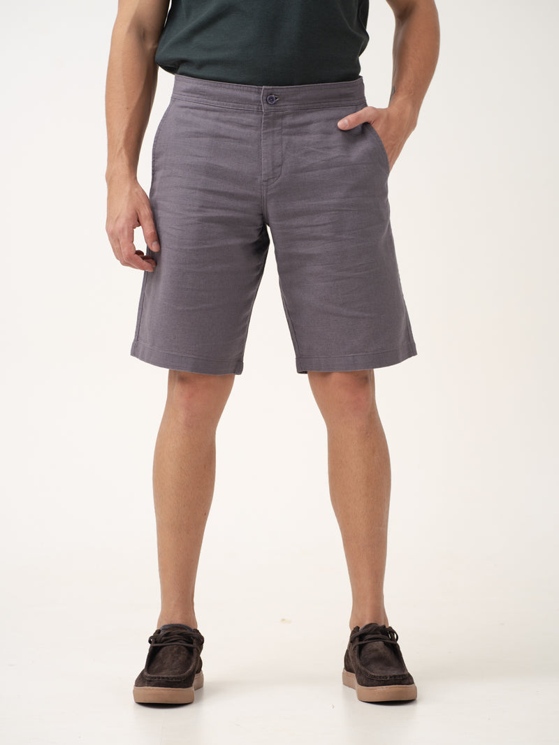 Alibaug Grey All Day Lounge Cotton Shorts