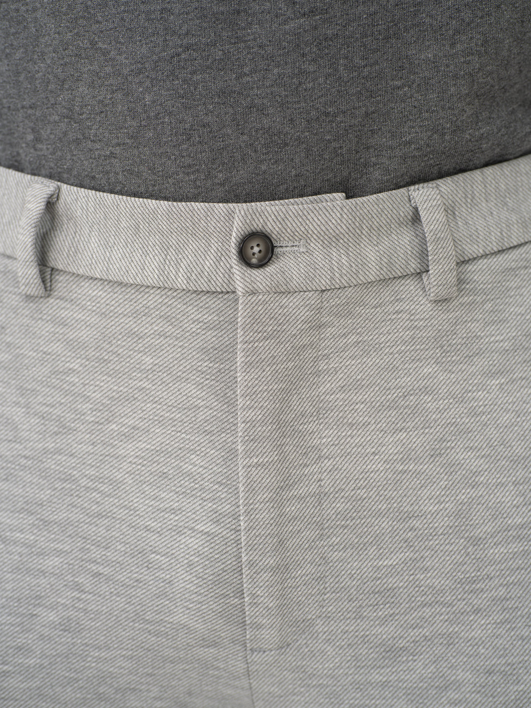 Lichen Grey Twill Slim Fit Power Stretch Pants