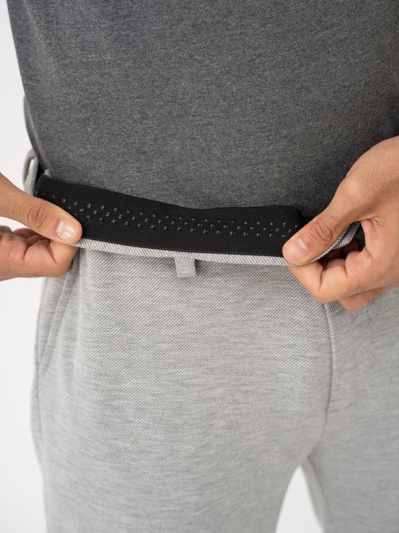 Lichen Grey Twill Slim Fit Power Stretch Pants