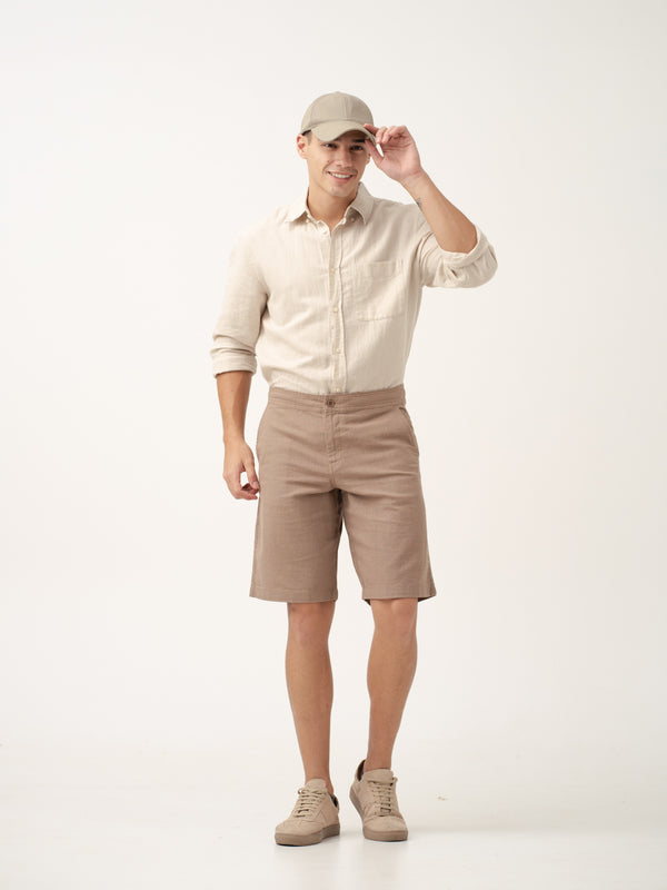 Baga Brown All Day Lounge Cotton Shorts