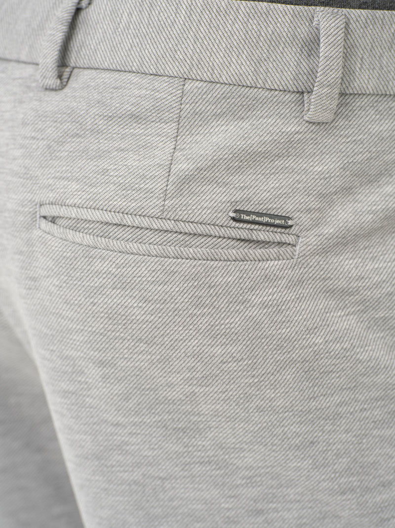 Lichen Grey Twill Slim Fit Power Stretch Pants