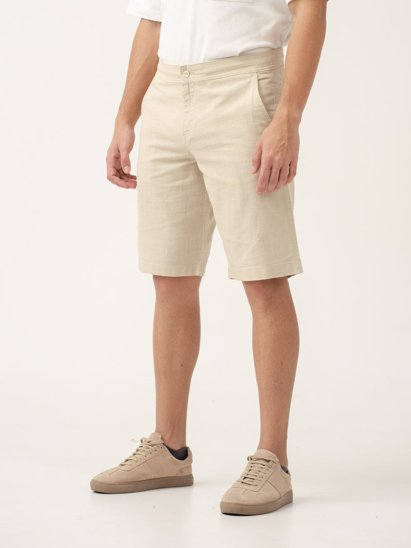 Bondi Beige All Day Lounge Cotton Shorts