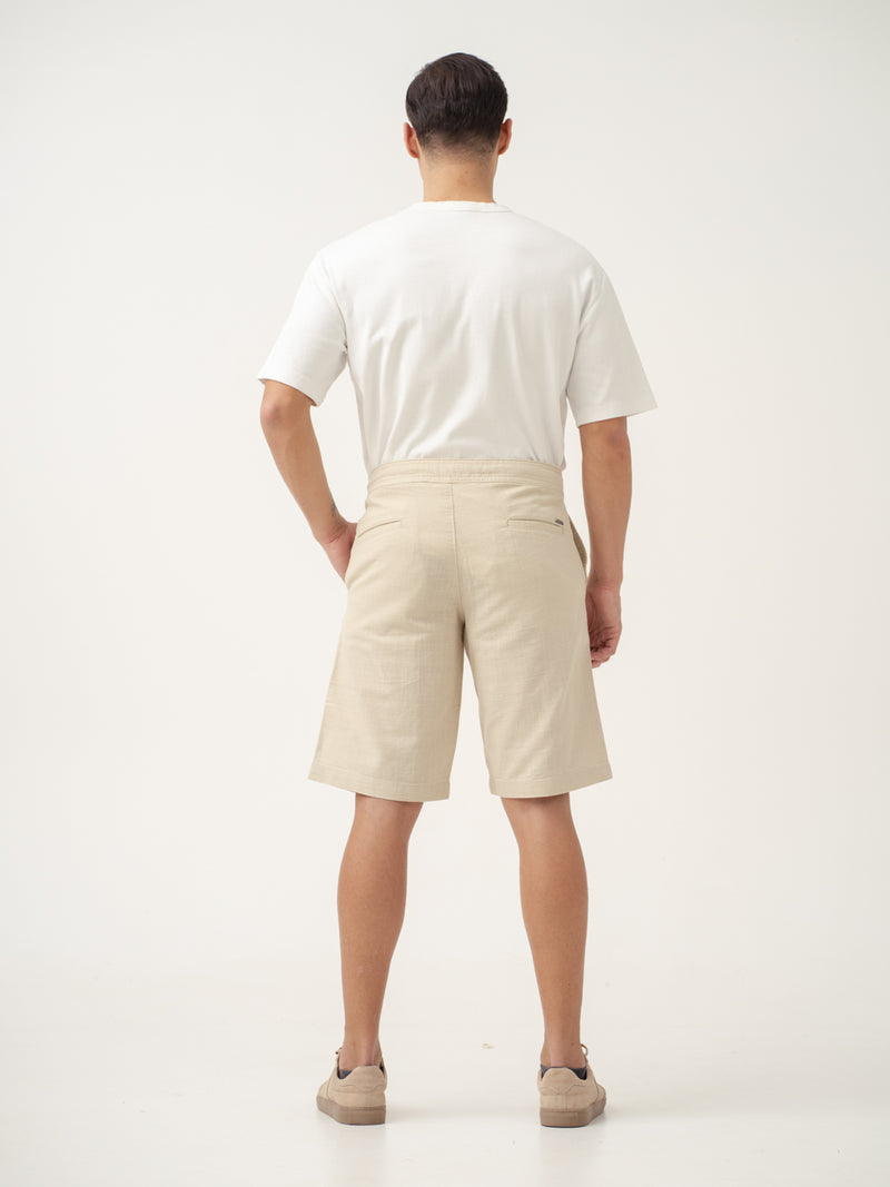 Bondi Beige All Day Lounge Cotton Shorts