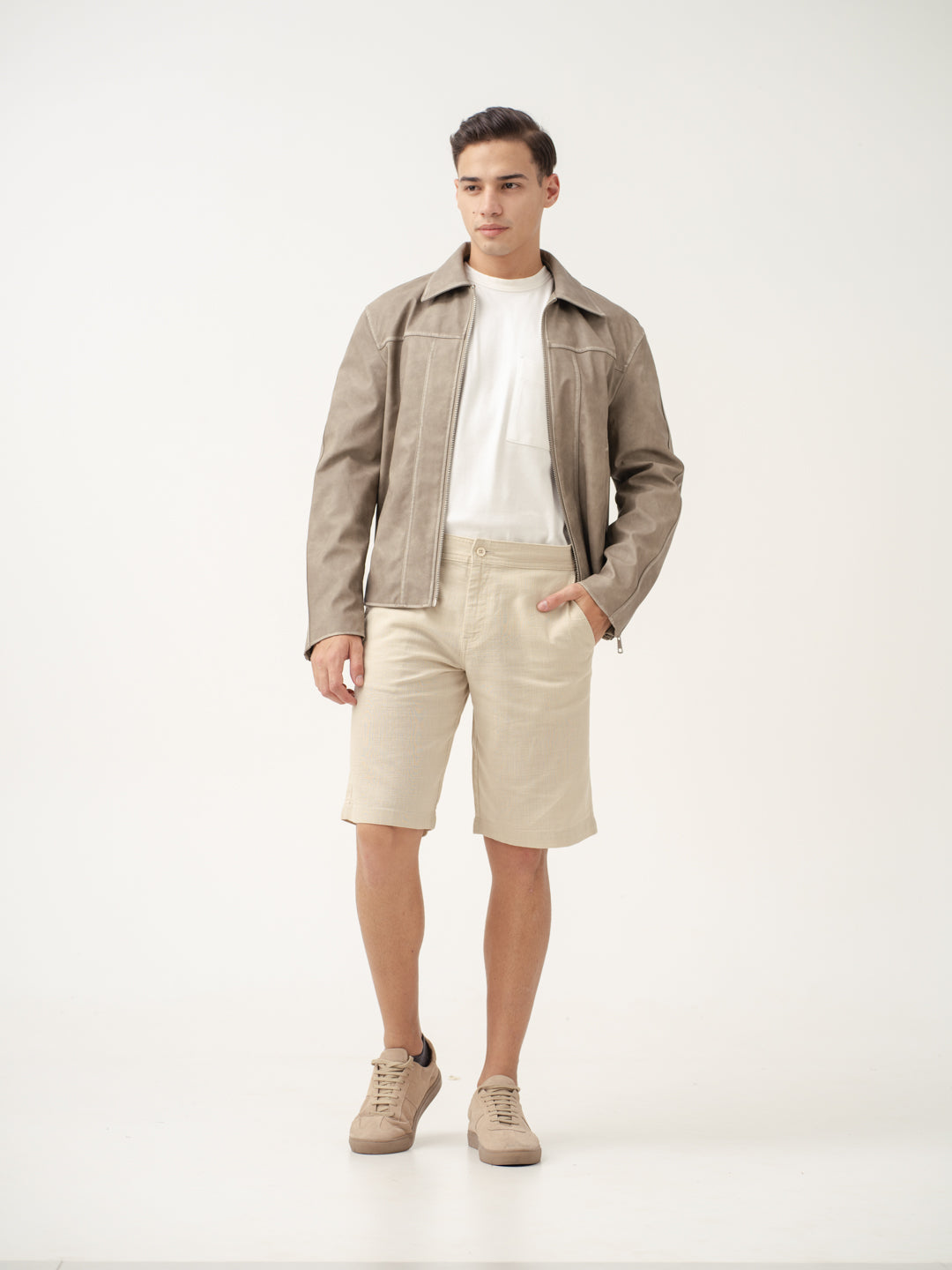 Bondi Beige All Day Lounge Cotton Shorts