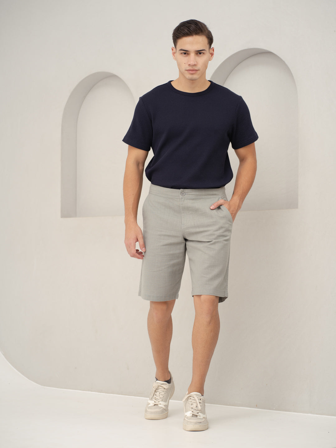 Reef Blue All Day Lounge Cotton Shorts