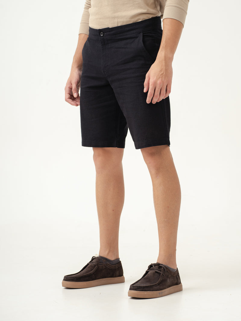 Belvidere Black All Day Lounge Cotton Shorts