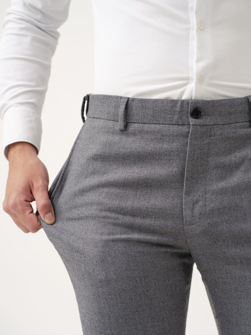 Marl Grey Merino Wool Pants