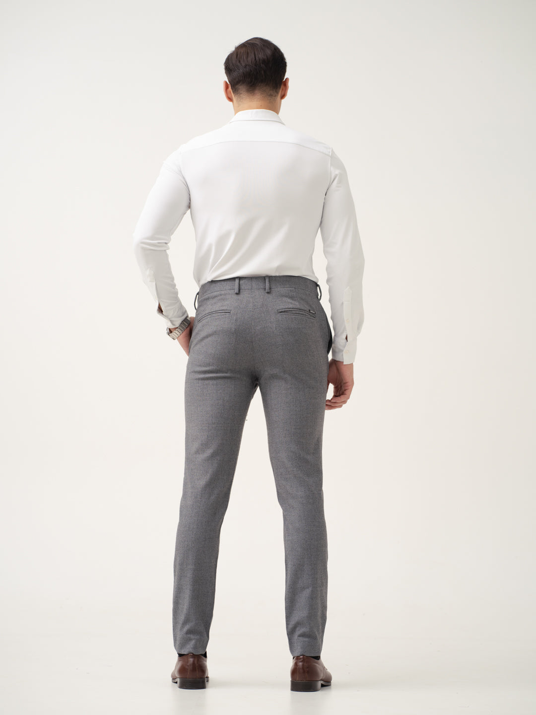 Marl Grey Merino Wool Pants