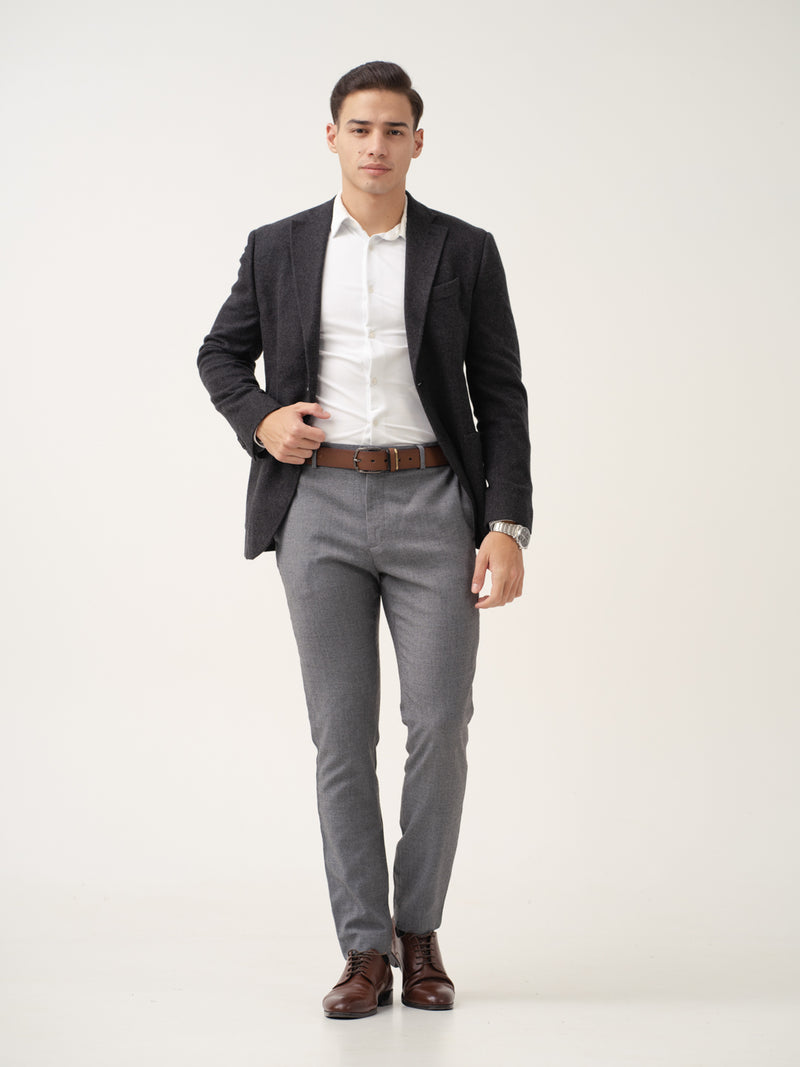 Marl Grey Merino Wool Pants