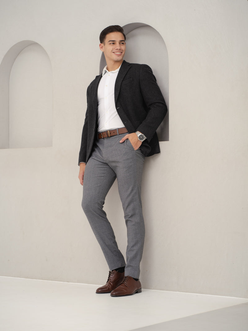 Marl Grey Merino Wool Pants