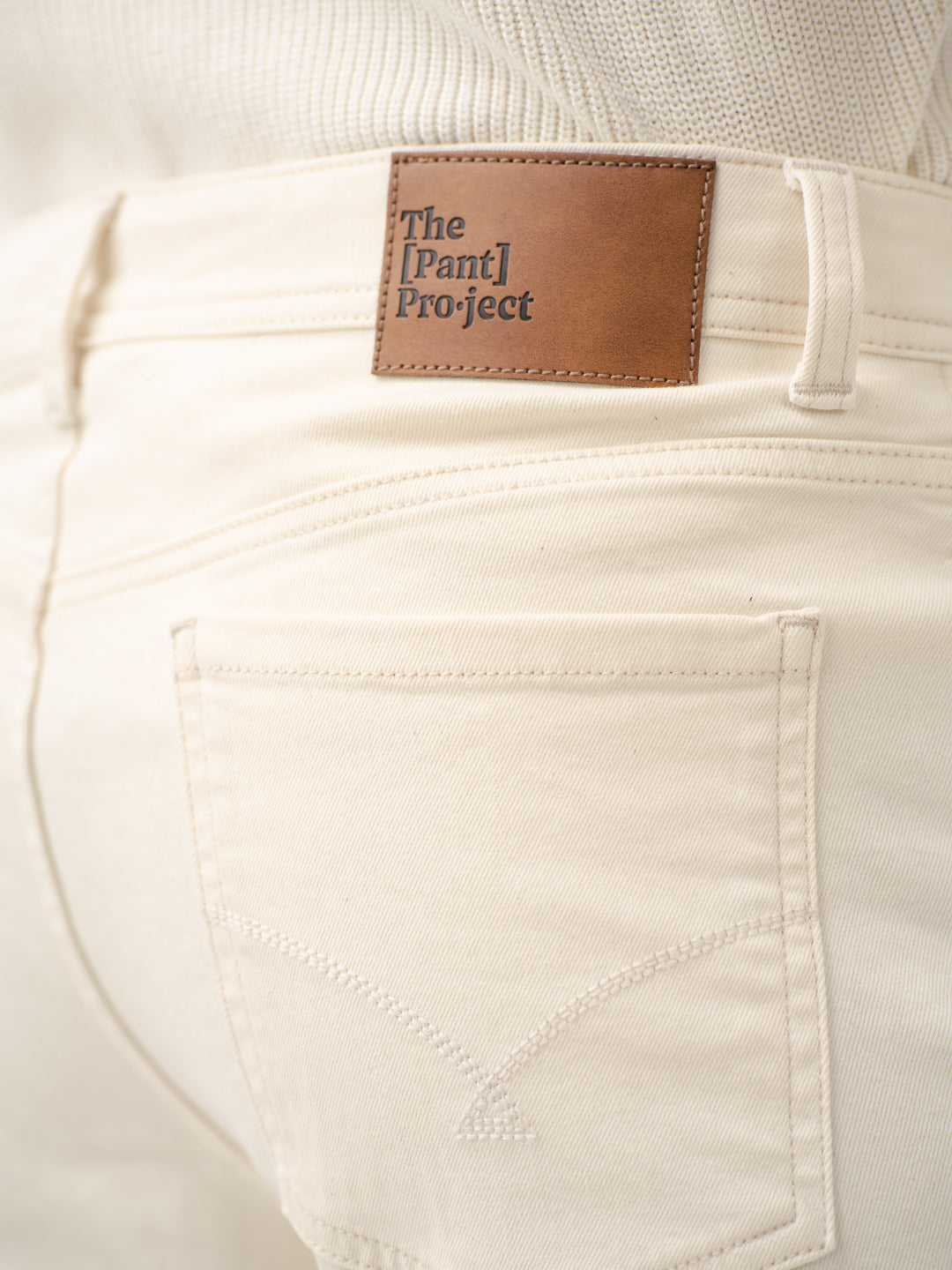 Ecru Beige Relaxed Fit Jeans