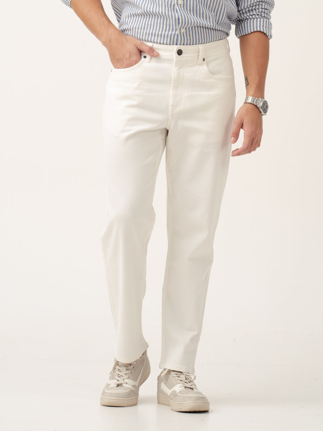 Frost White Relaxed Fit Jeans