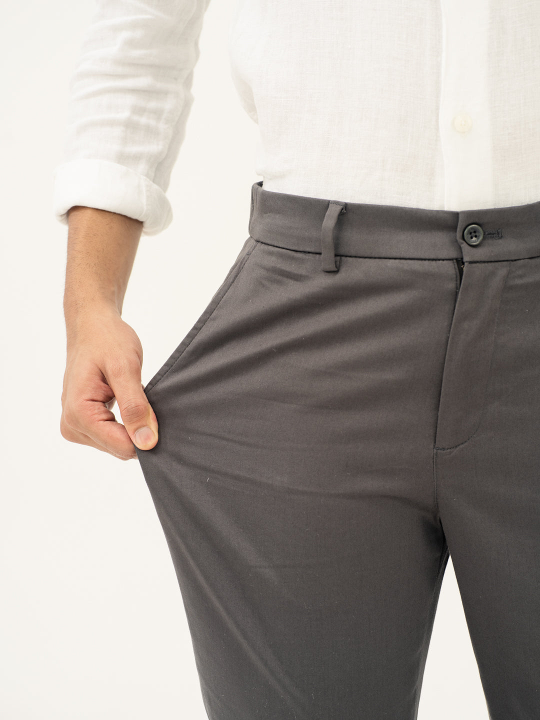 Rainshield Grey Slim Fit Stretch Chinos