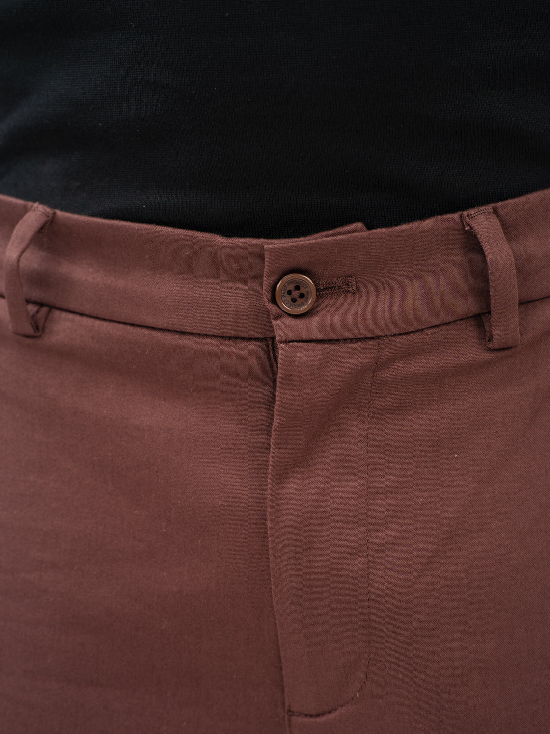 Nodrip Brown Water Repellent Slim Fit Stretch Chinos