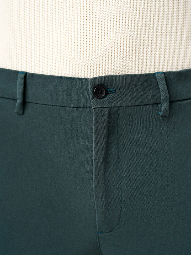 Forest Green Stretch Chinos