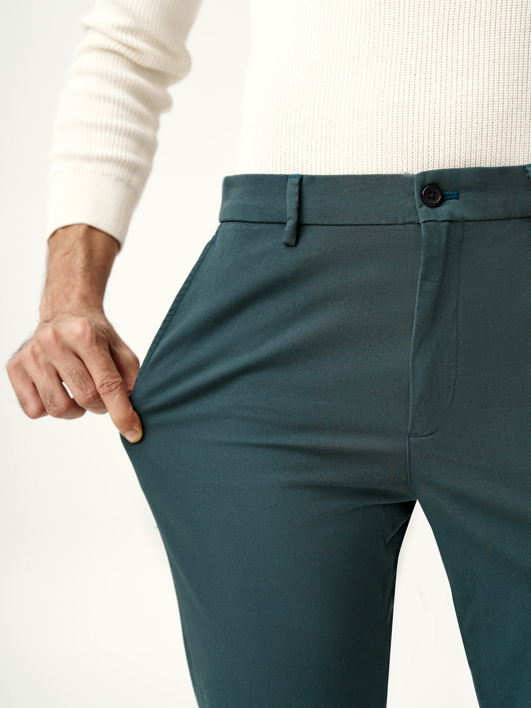 Forest Green Stretch Chinos