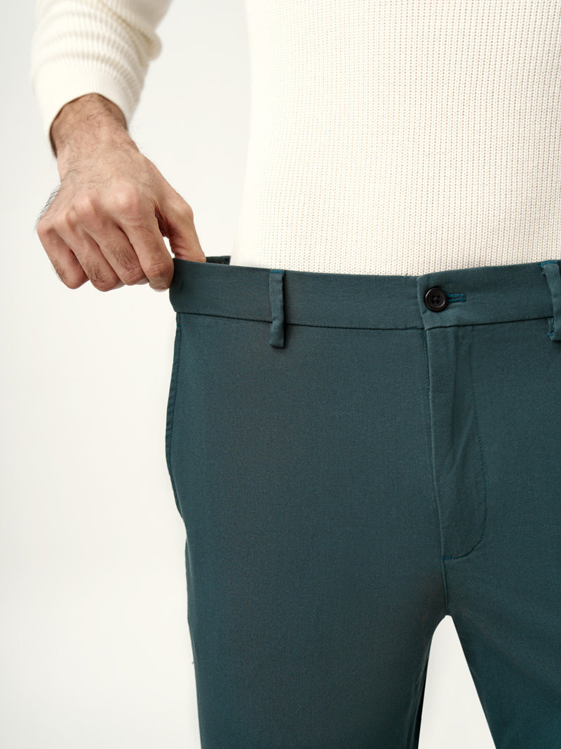 Forest Green Stretch Chinos