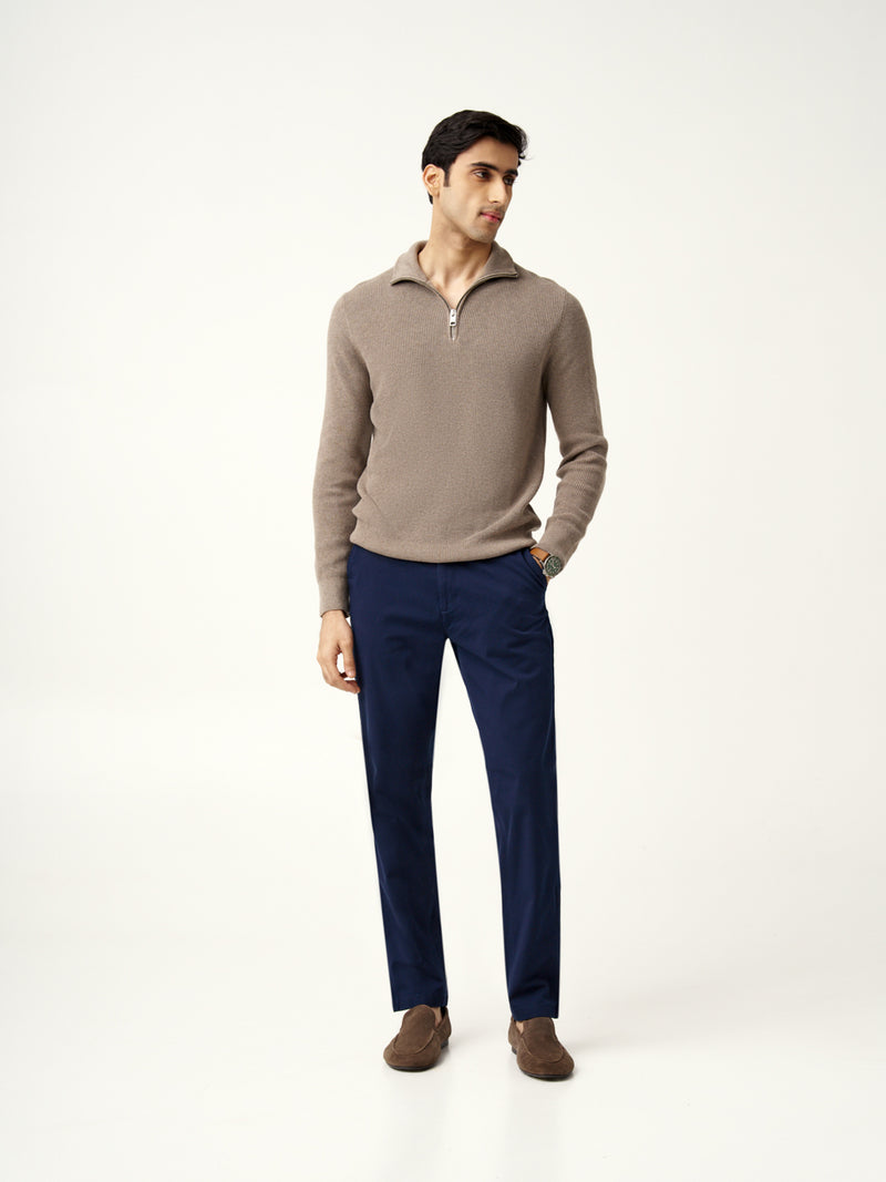 Classic Navy Stretch Chinos