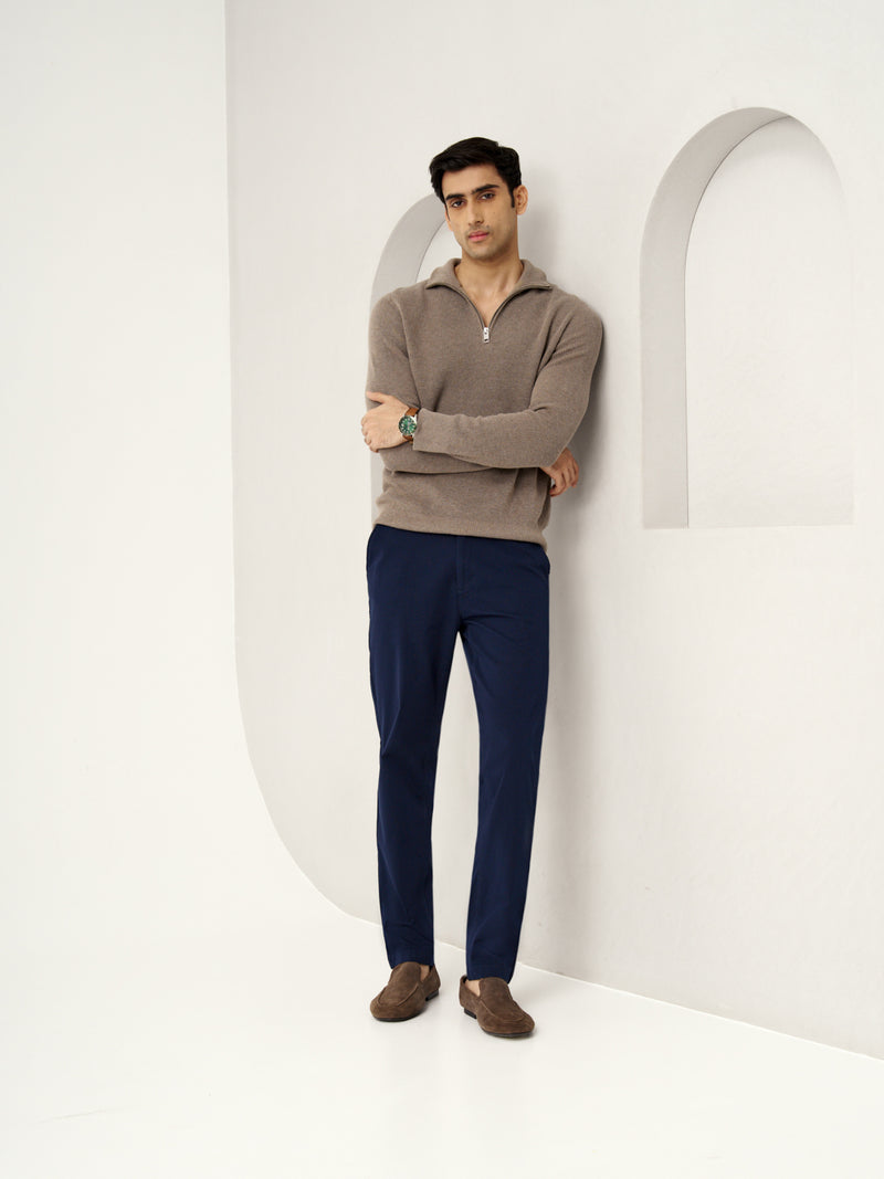 Classic Navy Stretch Chinos