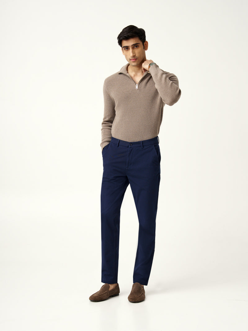 Classic Navy Stretch Chinos