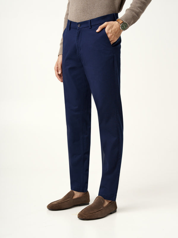 Classic Navy Stretch Chinos