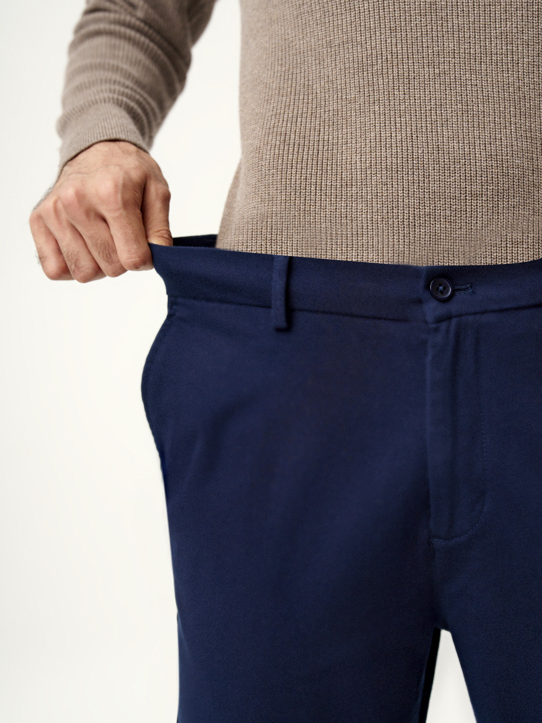 Classic Navy Stretch Chinos