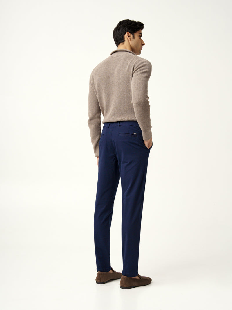 Classic Navy Stretch Chinos