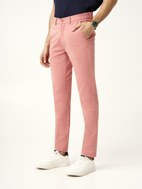 Coral Cotton Stretch Chinos