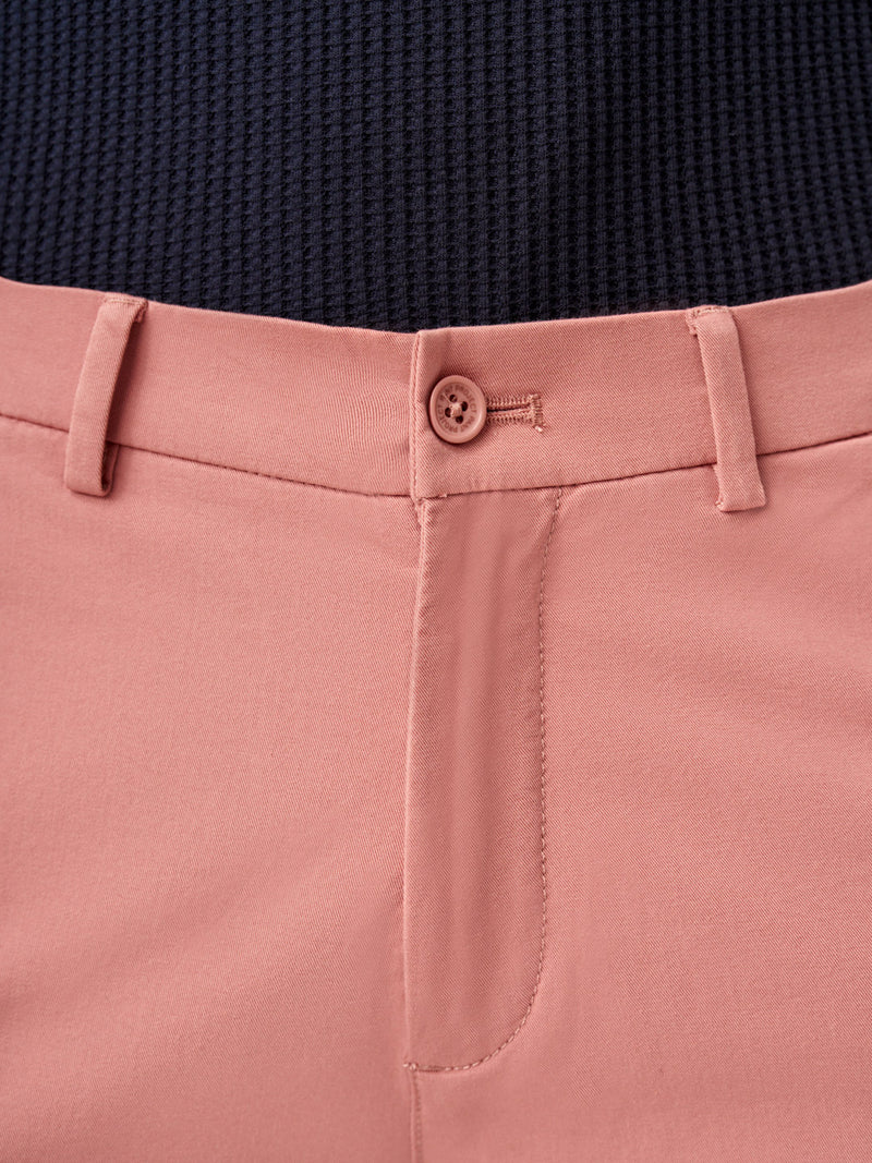 Coral Cotton Stretch Chinos