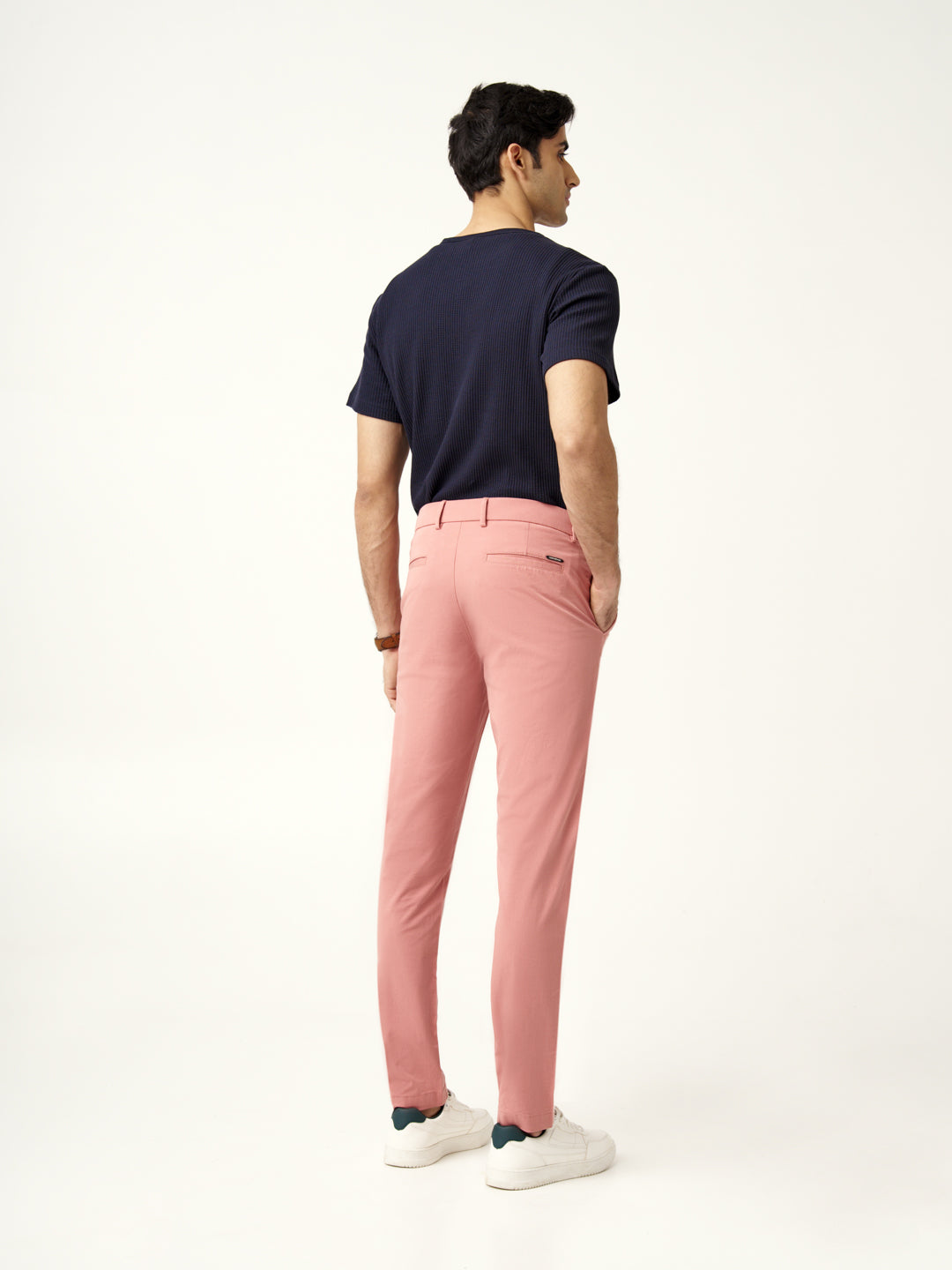 Coral Cotton Stretch Chinos