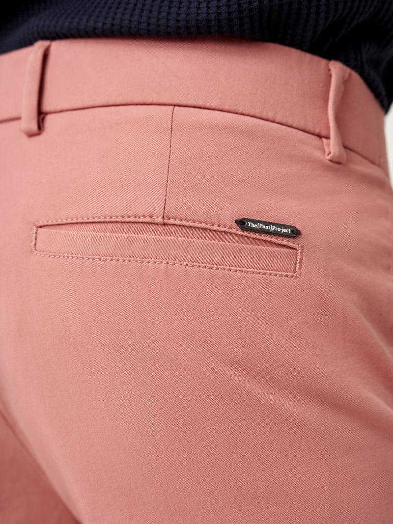 Coral Cotton Stretch Chinos