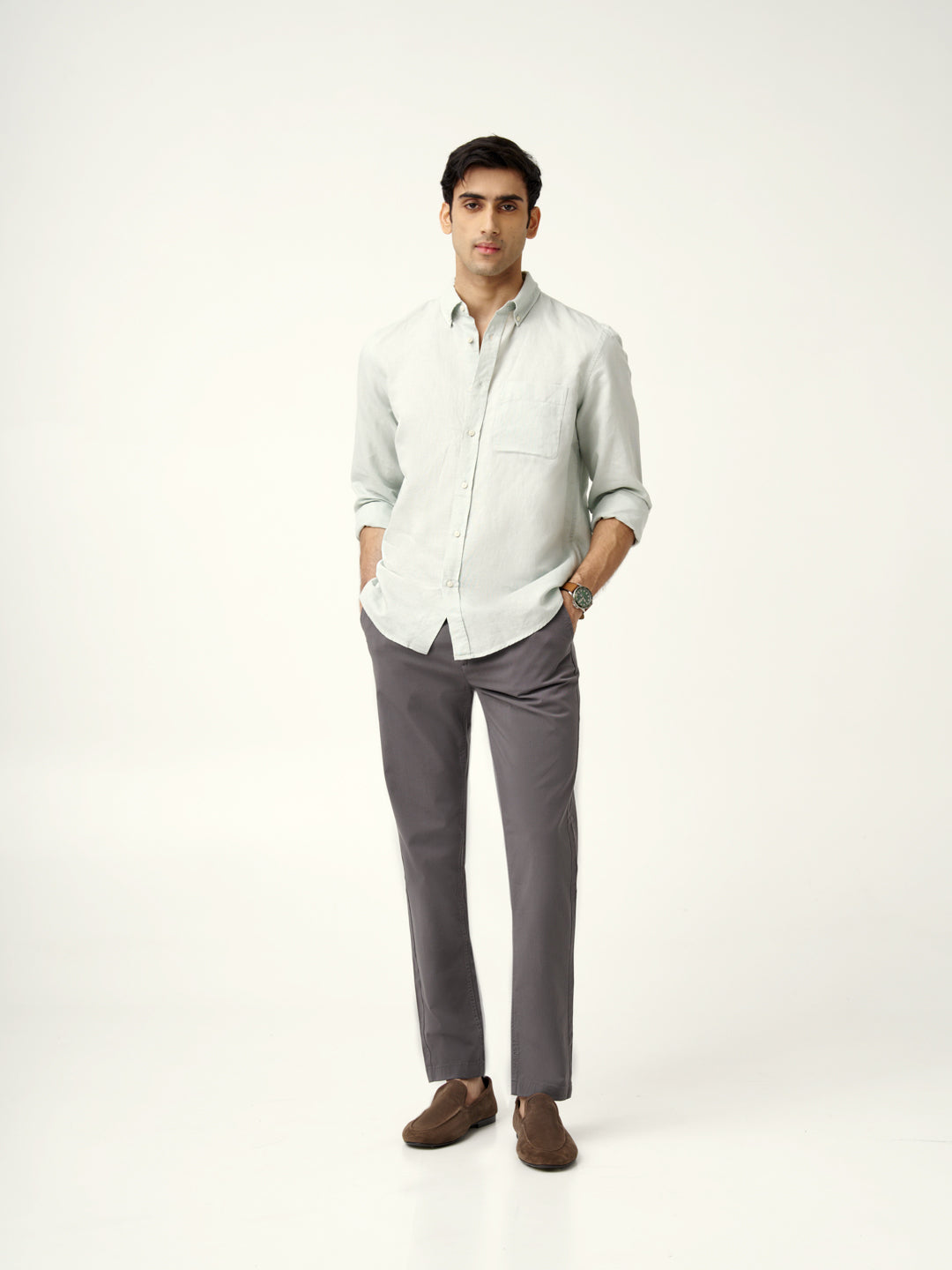 Spanish Grey Stretch Chinos