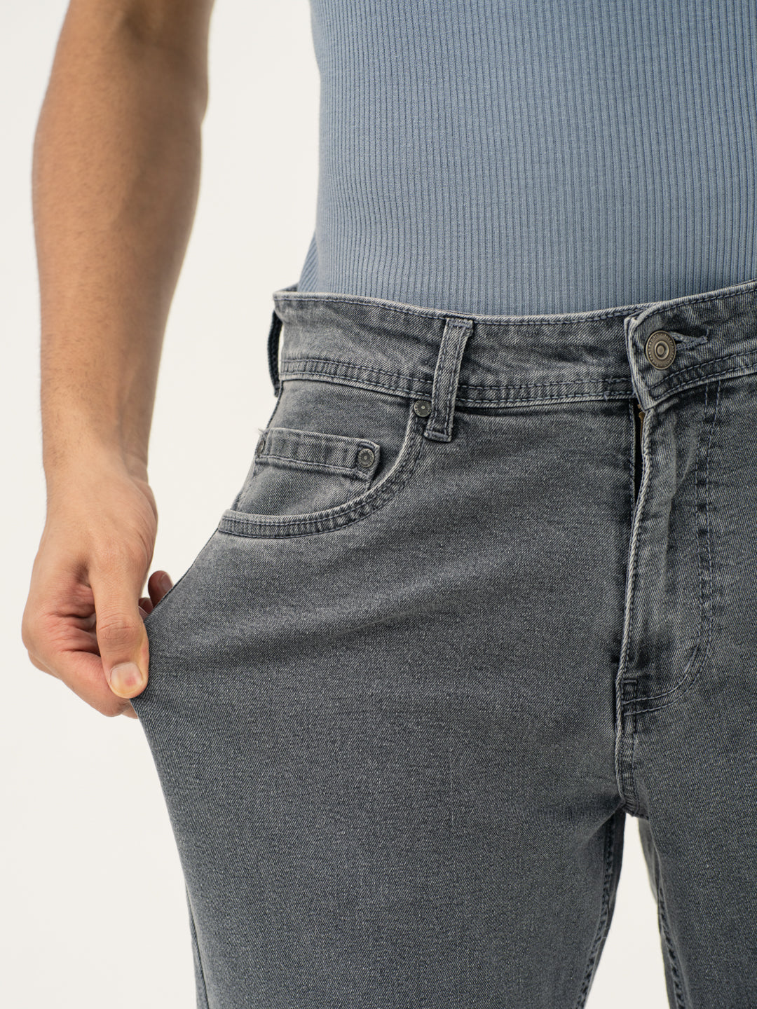 Refined Grey Relaxed Fit Jeans