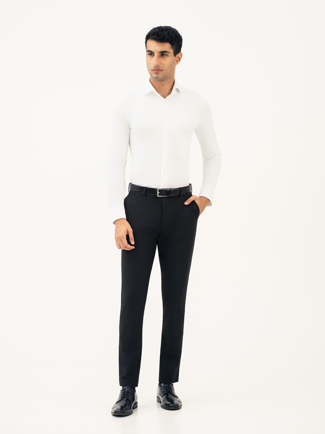 Everyday Black Slim Fit Stretch Formal Pants