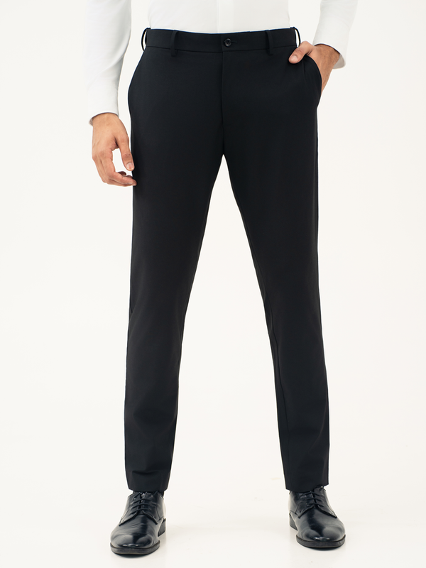 Everyday Black Slim Fit Stretch Formal Pants