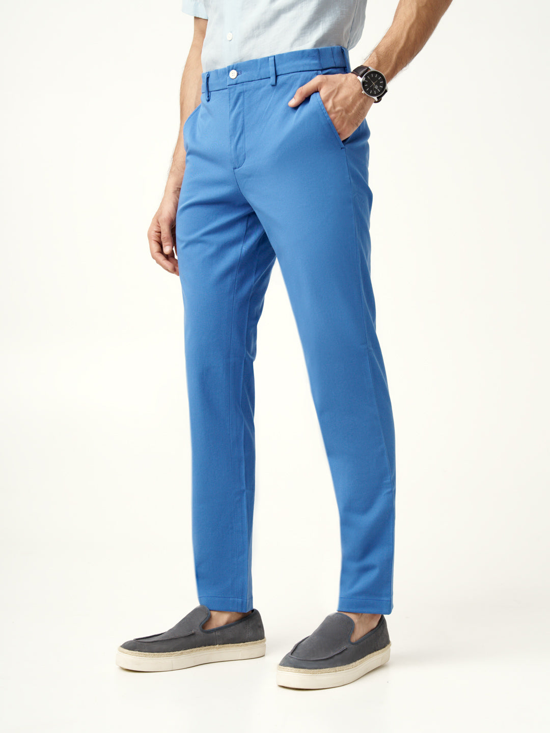 Airforce Blue Stretch Chinos