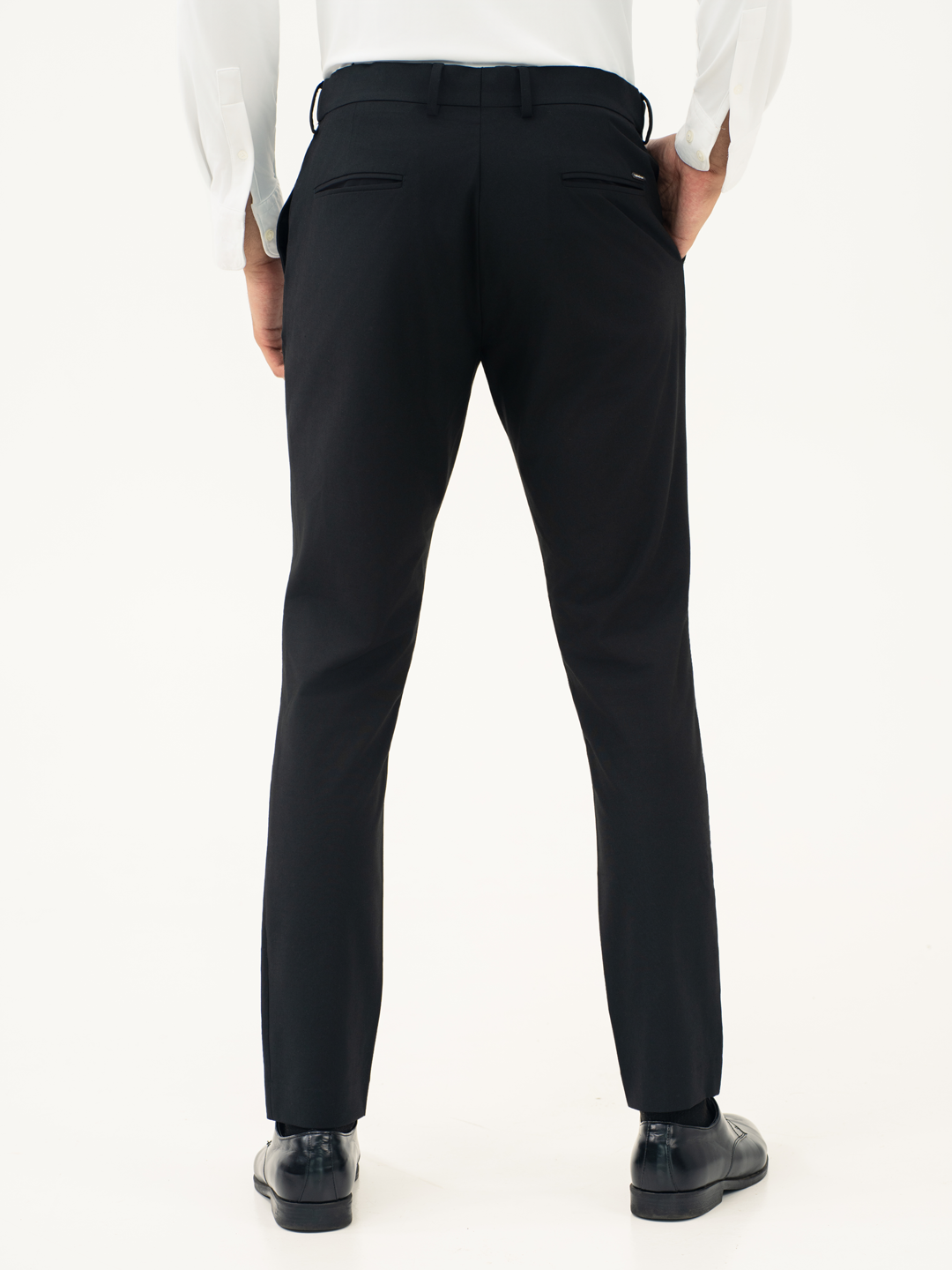 Buy Men Black Slim Fit Stretchable Formal Trouser Buy Men Black Slim Fit Stretchable Formal Trouser