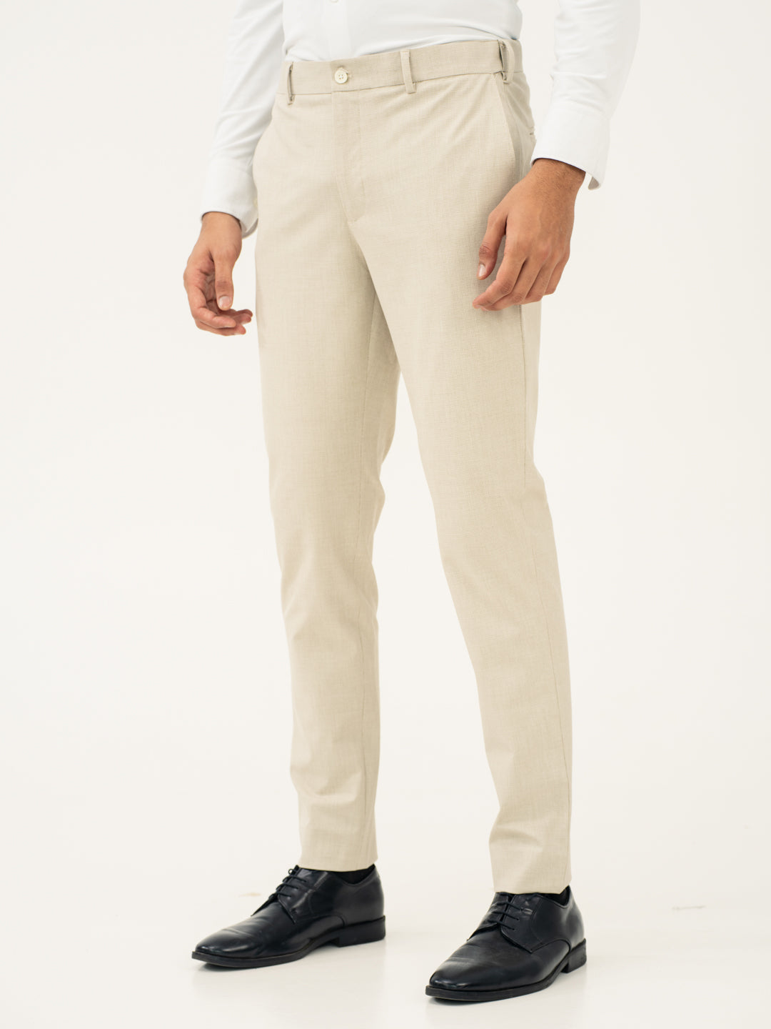 Stone Khaki Houndstooth Pants