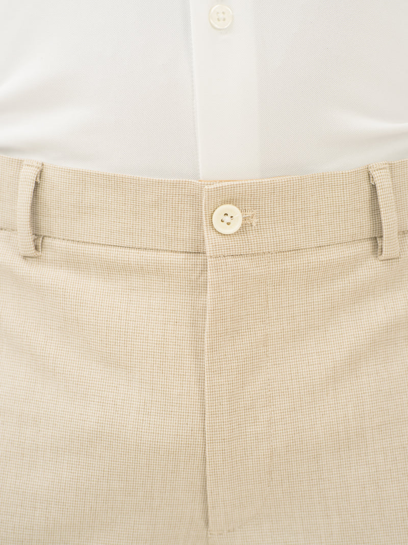 Stone Khaki Houndstooth Pants