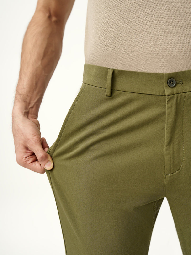 Herb Olive Stretch Chinos