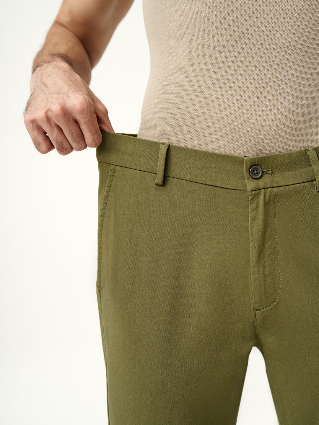 Herb Olive Stretch Chinos