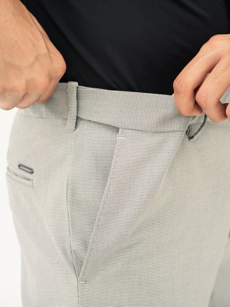 French Grey Houndstooth Pants